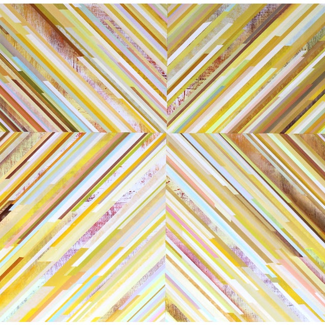 Yellow Hue by Mary Crane Nutter Acrylic Paint on Raised Wood Panel, 36"x36" Mary Crane Nutter lives in Walla Walla where...