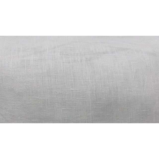 Pair of 20" Square Pillows With a Delicate Tropical Foliage Pattern That Is Dotted With White Flowers - Made in Uk. For Sale - Image 11 of 13