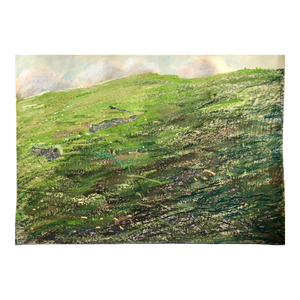 Dennis Leon, Large Abstract Landscape Pastel Drawing Painting San Francisco Artist, Megan #6, 1981