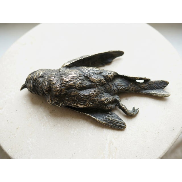 Metal After Colomera, Dead Sparrow Sculpture, 1800s, Bronze For Sale - Image 7 of 7