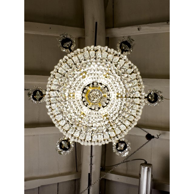 Large Italian Beaded Crystal Basket Chandelier, 1920s For Sale - Image 15 of 17