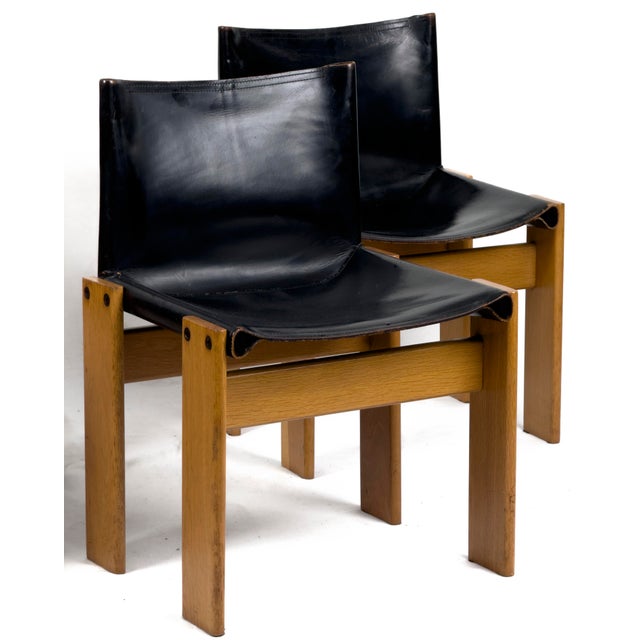 Monk Dining Chairs by Afra and Tobia Scarpa for Molteni, 1970s, Set of 4, in Good conditions. Designed 1970 to 1979 I have...