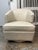 Design Plus Gallery presents the Sherman Swivel Chair from Precedent Furniture. The faux leather upholstered chair has a...