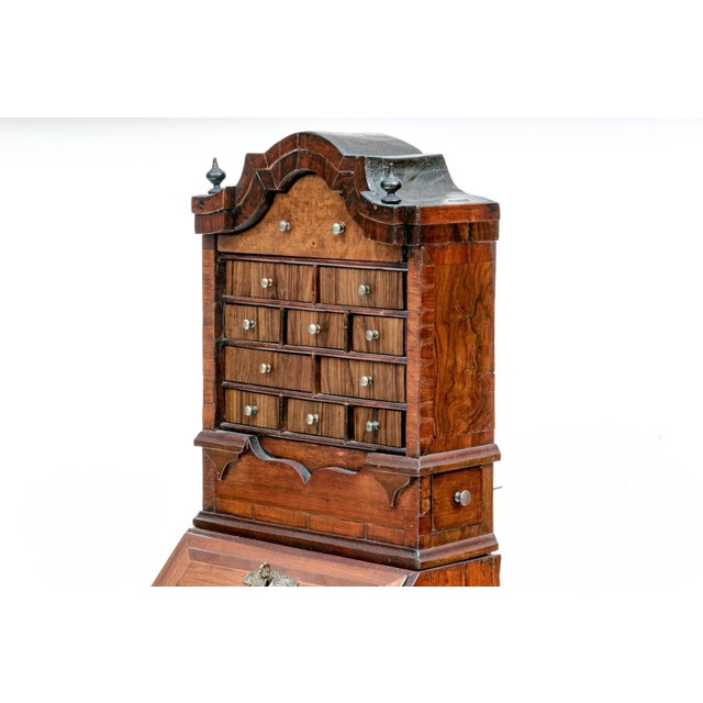 Antique Salesman Sample English Walnut Secretary Bookcase For Sale In New York - Image 6 of 18