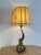 Large Rococo Revival brass table lamp, 100 cm tall, from the 1950s. Intact and in good condition. The lamp's column (62 cm...