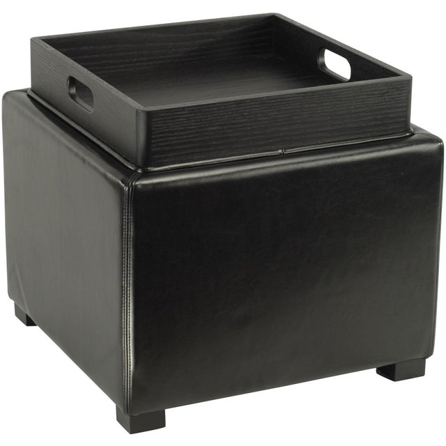 Relax and unwind. The Tray Storage Ottoman will be the most efficient member of your family. Sturdy beech wood legs in...
