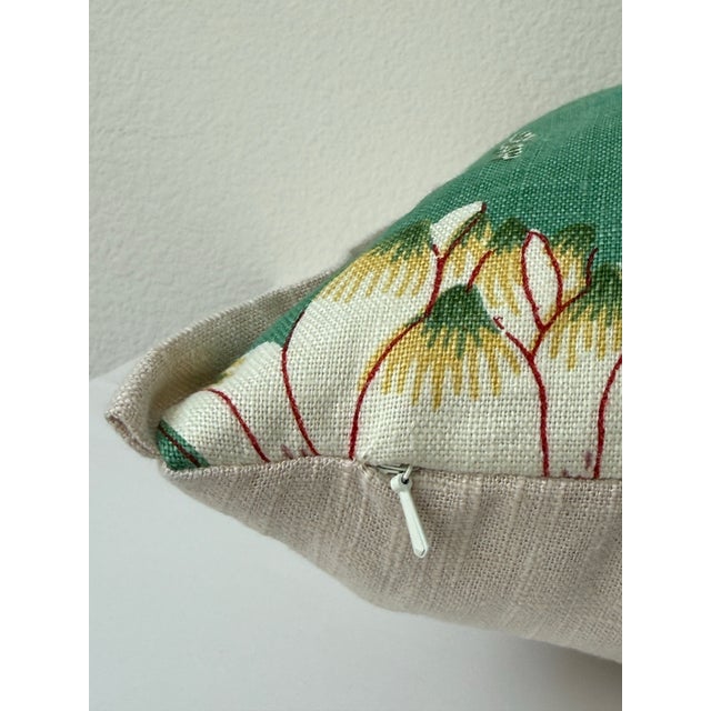 2020s Lotus Garden Pillow 20” X 22” For Sale - Image 5 of 8