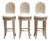 1980s Vintage Italian Hollywood Regency Grotto Shell-Back Swivel Bar Stools - Set of 3 For Sale