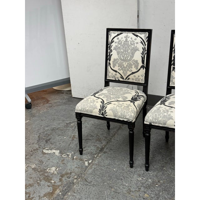 Textile Ballard Designs Louis XVI Side Chairs, Pair For Sale - Image 7 of 12