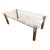 1980s Postmodern Glass Dining Table, Chrome-Plated Legs, Seats 6 For Sale