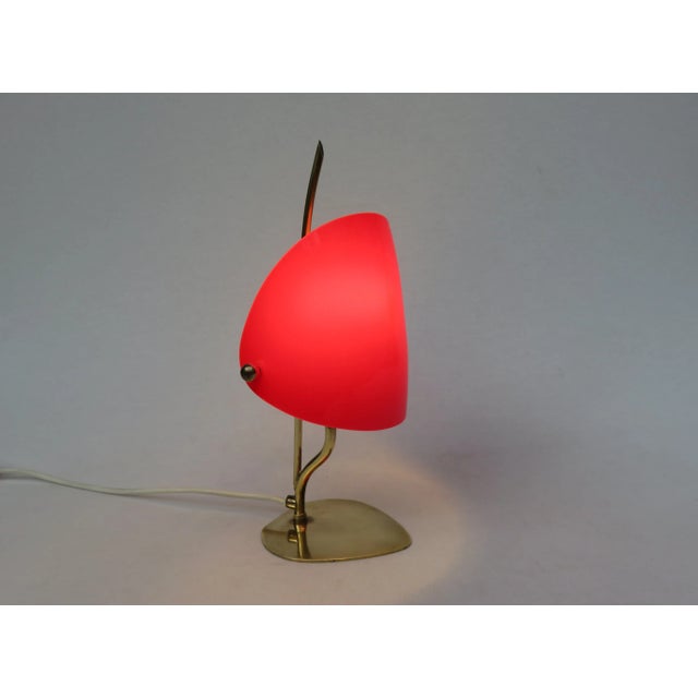 Yellow & Red Brass and Acrylic Glass Table Lamps, 1950s, Set of 2 For Sale - Image 17 of 18