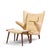 Hans Wegner for Ap Stolen Ap19 Mid Century Papa Bear Chair and Ottoman - Pair For Sale In Chicago - Image 6 of 16