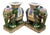 Pair Vintage Chinese Asian Glazed Terracotta Elephant Garden Stool Table Benches For Sale