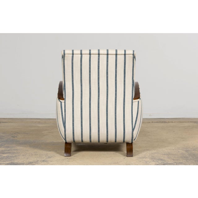 French Art Deco Walnut Armchair, Provence, France, 1930s For Sale - Image 17 of 17