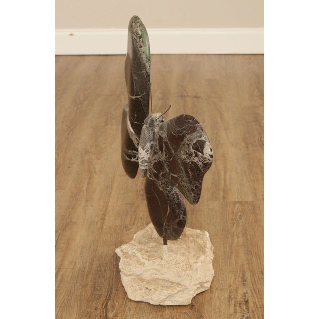 Richard H. Bailey Carved Marble Butterfly Sculpture For Sale - Image 9 of 12
