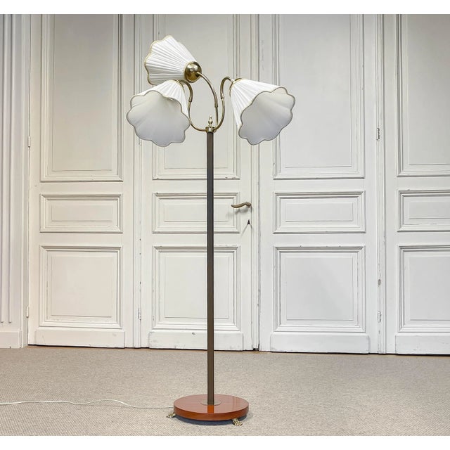Swedish Model 508/3 3-Shade Floor Lamp from VMI, 1950s For Sale - Image 4 of 12
