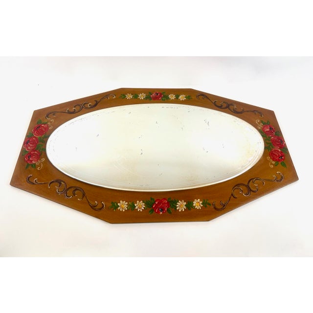 Austrian Hand-Painted Wall Mirror, 1980s, in Flawless conditions. Designed before 1890