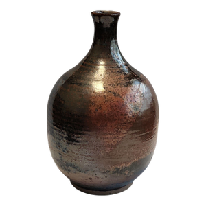 Early 20th Century Raku Style Studio Pottery Large Sake Jug