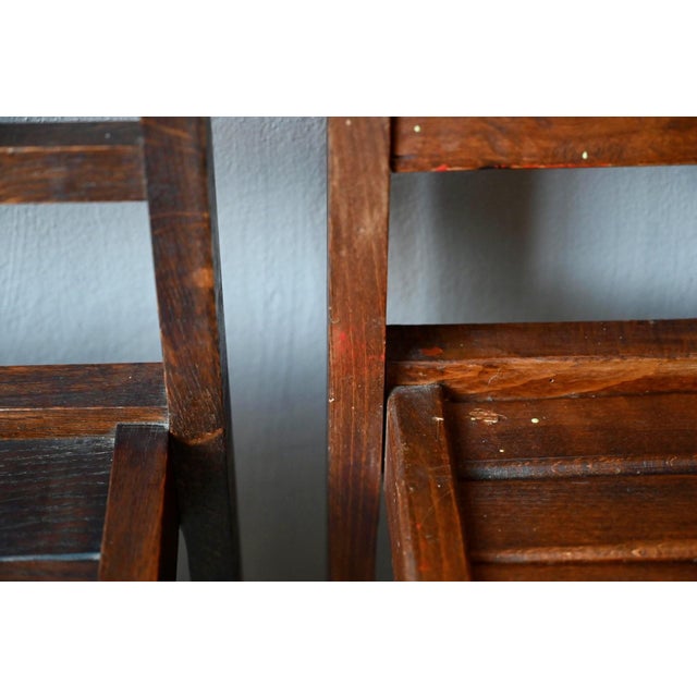 Wood Reconstruction Chairs from René Gabriel, 1940s, Set of 4 For Sale - Image 7 of 10