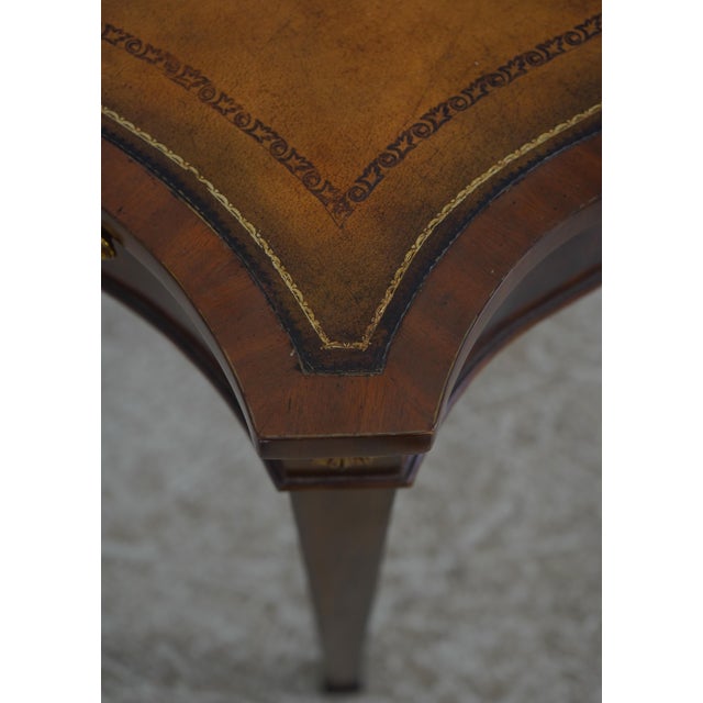 Maitland Smith Leather Top Games Table For Sale In Philadelphia - Image 6 of 18