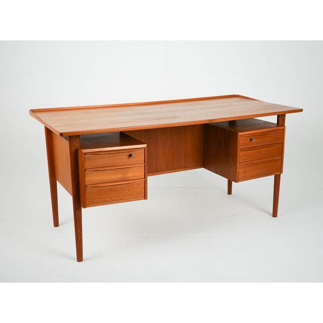 Mid-Century Modern Vintage Teak Desk by Peter Løvig Nielsen, 1960s For Sale - Image 3 of 12