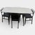 Black Mid-Century Space Age Monochrome Formica Drop Leaf Extending Dining Table and Chairs, 1960s For Sale - Image 8 of 11