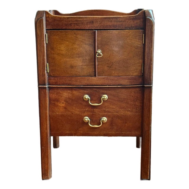 Antique English Commode Cabinet For Sale