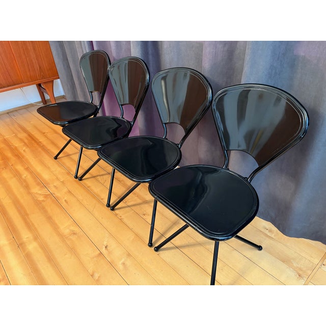 Black Sebastian Chairs by Niels Gammelgaard for Ikea, Sweden, 1987, Set of 4 For Sale - Image 8 of 18