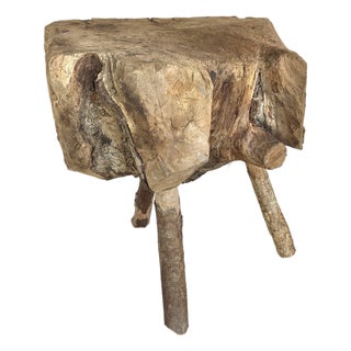 Late 19th French Wood Live Edge Butcher Table For Sale