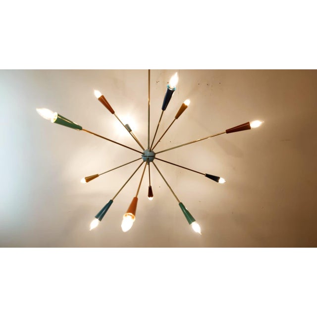 Sputnik 12-Light Hanging Lamp from Stilnovo For Sale - Image 6 of 17
