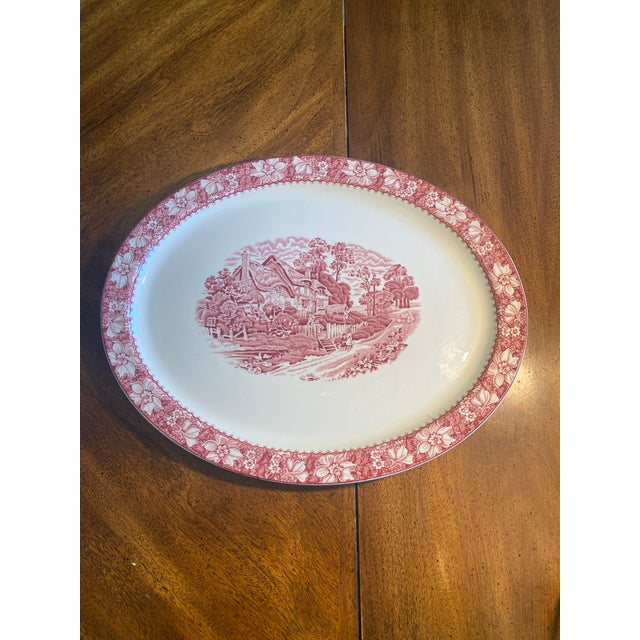 Your looking at a beautiful vintage wood and sons Enoch pattern called colonial. The platter measures at its longest 18...