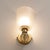 Murano Pulegoso Glass and Brass Wall Sconces, Italy, 2000, Set of 2 For Sale - Image 4 of 9