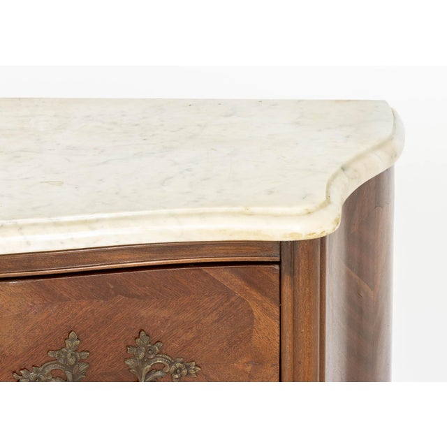 Early 20th Century Louis XV Style Walnut Parquetry Commode For Sale - Image 5 of 10