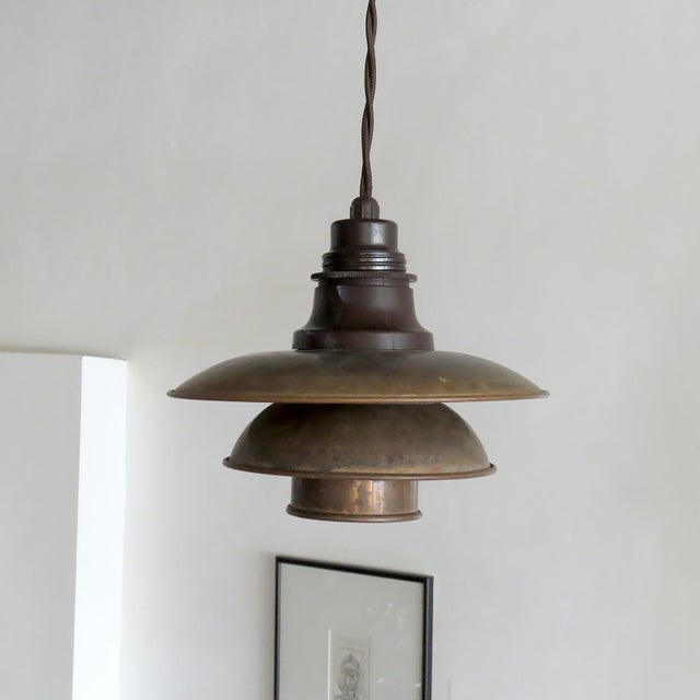 Louis Poulsen Pair of Poul Henningsen, Ph 2/2 Copper Pendant Lights, 1930 For Sale - Image 4 of 10