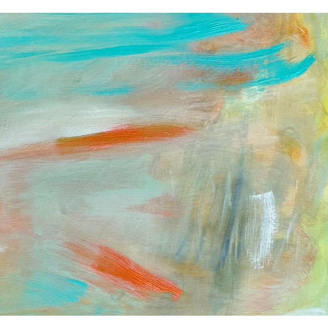 Trixie Pitts "Koi Pond" by Trixie Pitt Large Abstract Expressionist Coastal Painting For Sale - Image 4 of 12
