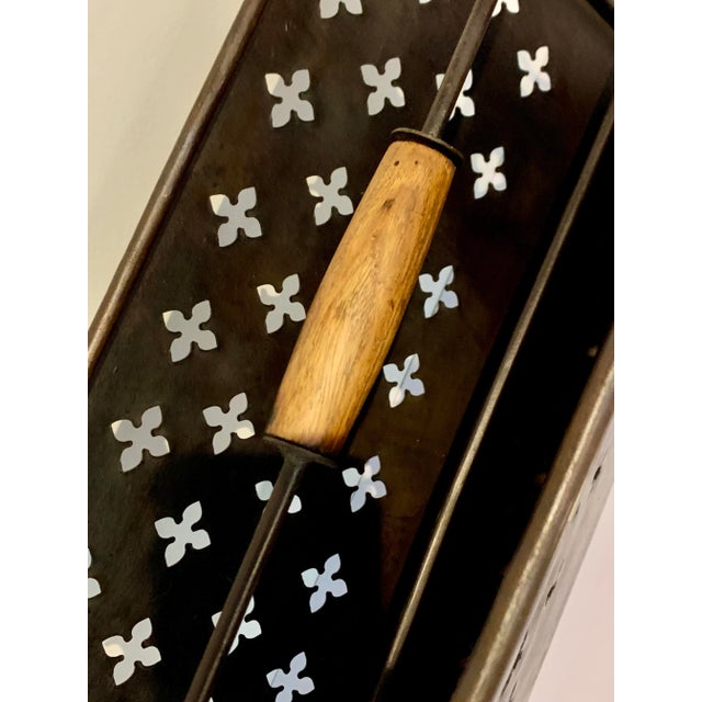 Vintage Metal Magazine Rack For Sale In Los Angeles - Image 6 of 6