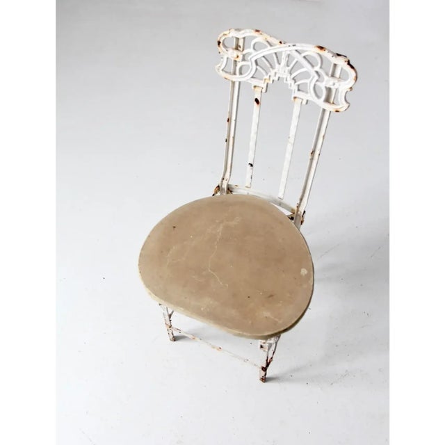 Metal Antique Iron Garden Chair For Sale - Image 7 of 13