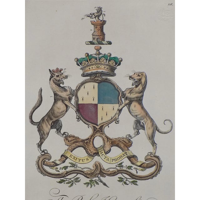English Antique 18th Century Copperplate Heraldry Crest & Family Tree Engravings - "Hon. Philip Dormer Stanhope" - Set of 3 For Sale - Image 3 of 8