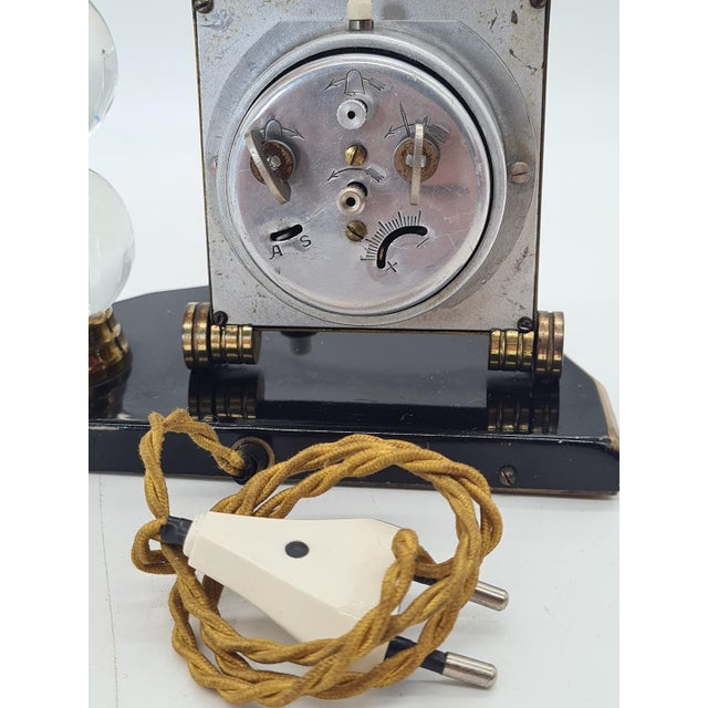 Art Deco French Table Lamp with Clock from Ideal France, 1930s For Sale - Image 12 of 13