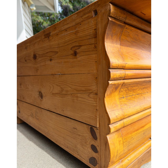 Vintage Rustic Modern Solid Pine Handcrafted Six-Drawer Dresser With Natural Patina For Sale - Image 18 of 18