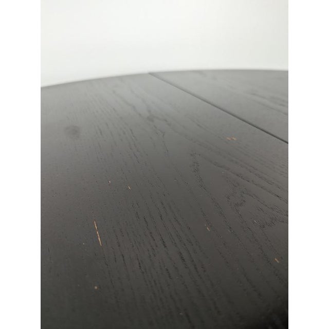 Modern Black-Stained Oak Table For Sale - Image 5 of 11