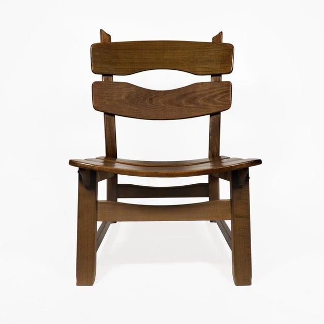 Wood Vintage Brutalist Oak Fireplace Lounge Chairs & Side Table by Dittmann for Awa, 1960s, Set of 3 For Sale - Image 7 of 17