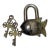Vintage Bronze Tibetan Buddhist Fish Lock & Key For Sale