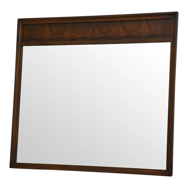 1960s Broyhill Brasilia Walnut Mirror, Unmarked For Sale