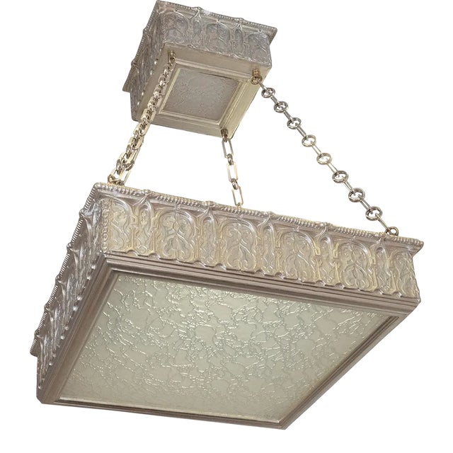 Giltwood Two-Tier Pendant by Carlos Villegas For Sale