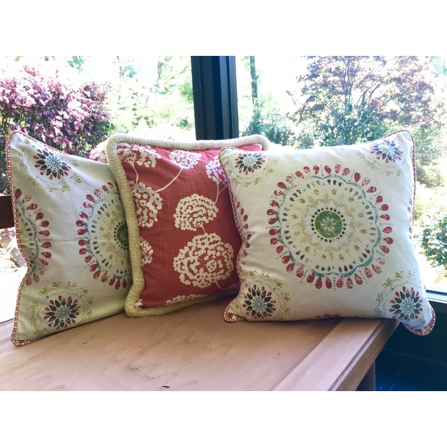 Robert Allen Designer Fabric Pillows Set Of 3 Chairish