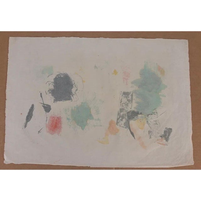 Paint John Von Wicht, Abstract Expressionist Gouache Oil Painting on Paper John Von Wicht Wpa Artist For Sale - Image 7 of 7