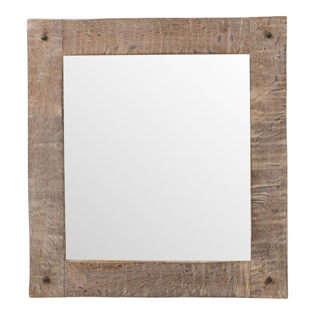 20th Century French Oak Mirror For Sale