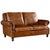2020s Crafters and Weavers Light Brown Leather English Rolled Arm Love Seat For Sale - Image 5 of 5