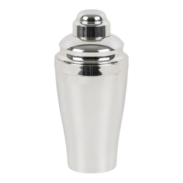 Saint Medard France, Art Deco Silver Plate Cocktail Shaker with Lemon Squeezer For Sale